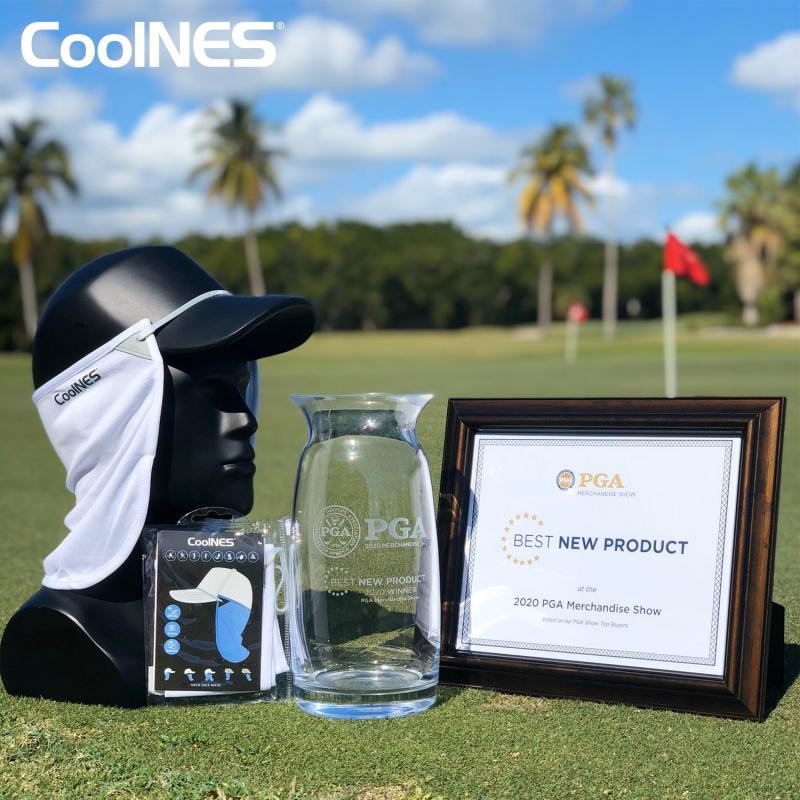 CoolNES won Best New Product at the 2020 PGA Merchandise Show in Orlando, Fla. The adjustable strap/mask device provides significant UV protection. SUBMITTED PHOTO